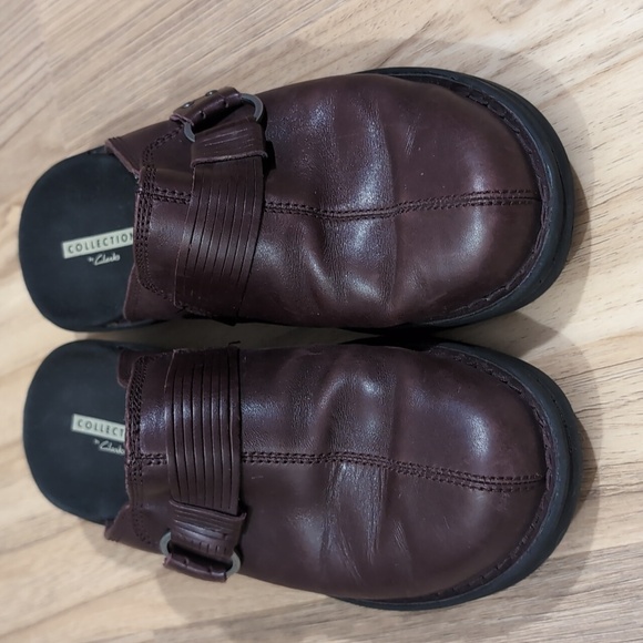 Clarks Cushion soft Leather Mules - Picture 4 of 7